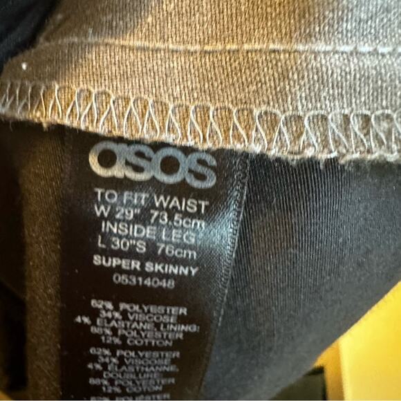 ASOS‎ women’s pants size 29” flat panel gray - Picture 6 of 9